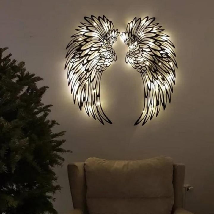 This discount is for you : 🔥LAST DAY 69% OFF🔥 - 1 PAIR ANGEL WINGS METAL WALL ART WITH LED LIGHTS-🎁GIFT TO HER