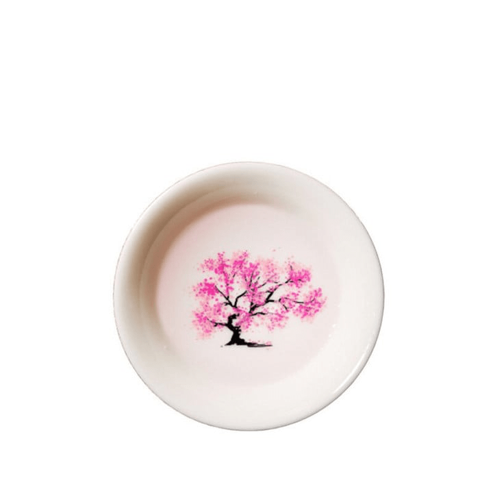 This a discount for you : Japanese Magic Sakura Cup Cold Temperature Color Changing Flower Display Sake Cup Ceramic Kung Fu Tea Cup Tea Bowl Sakura Cup