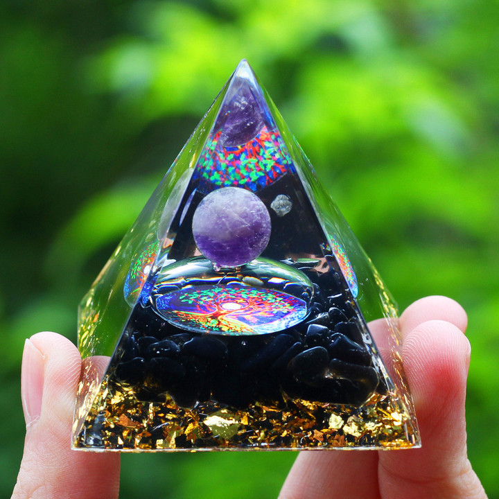 This discount is for you : Crystals Stone Orgone Pyramid Energy Generator Natural Amethyst Peridot Reiki Chakra Meditation Tool Room Decor Christmas Gift