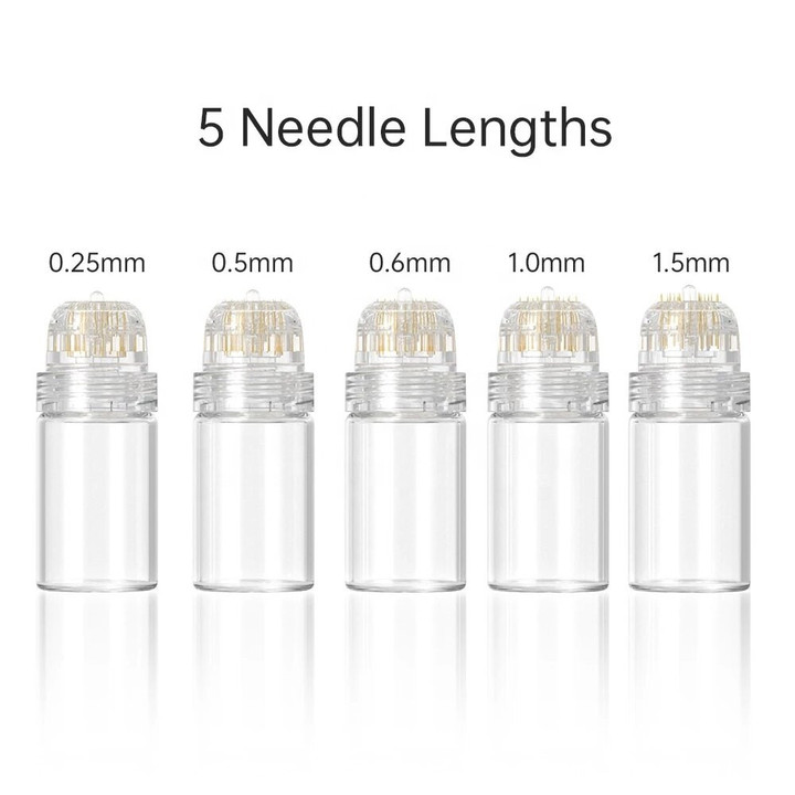 This discount is for you : 1pcs Reusable Hydra 20 Pin Micro Titanium Tips Derma Needles Skin Care Anti Aging Whiten Bottle Stamp Serum Injection Tools