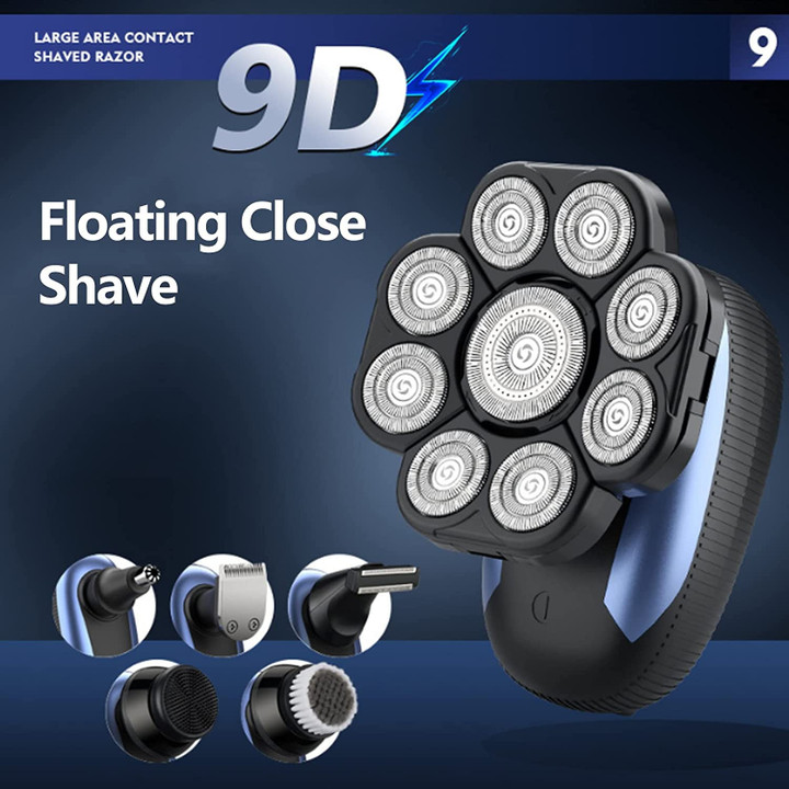 This discount is for you : 9D Shaver for Bald Men Rechargeable Rotary Shaver Cordless Beauty Shaver Kit for Wet and Dry Head Shaving Trimmer