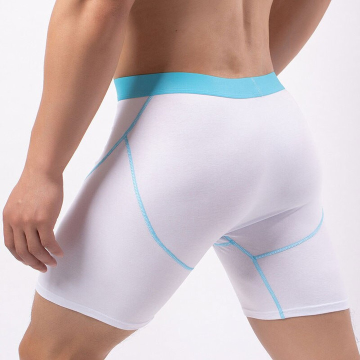 This discount is for you : Man Undrewear Sexy Long Boxers Cotton For Men's Panties Fashion Fitness Male Underpants Sports Long Leg Boxer Shorts Breathable