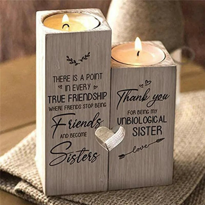This discount is for you : 🎁(Last Day 80% OFF)🎁Smile A Lot More -Wooden Candle Holder