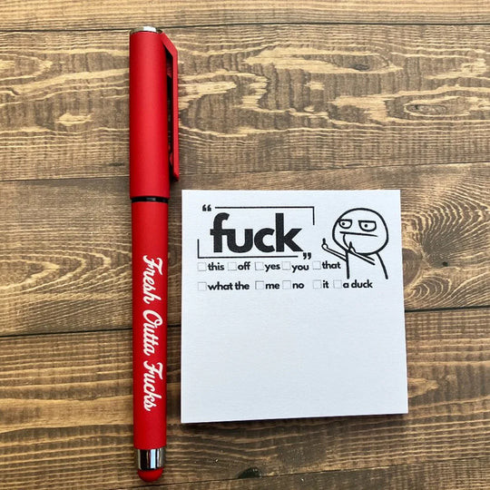 This is a discount for you : 💝2023 CHRISTMAS GIFT - Fresh Outta Fucks Pad and Pen