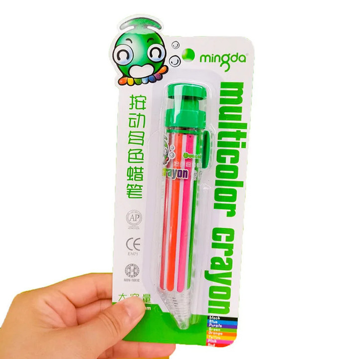 This is a discount for you: 8 In 1 Multicolor Crayons Creative Diy Replaceable Oil Pastel For Kids Graffiti Painting Tools Eight Color Spinning Crayon