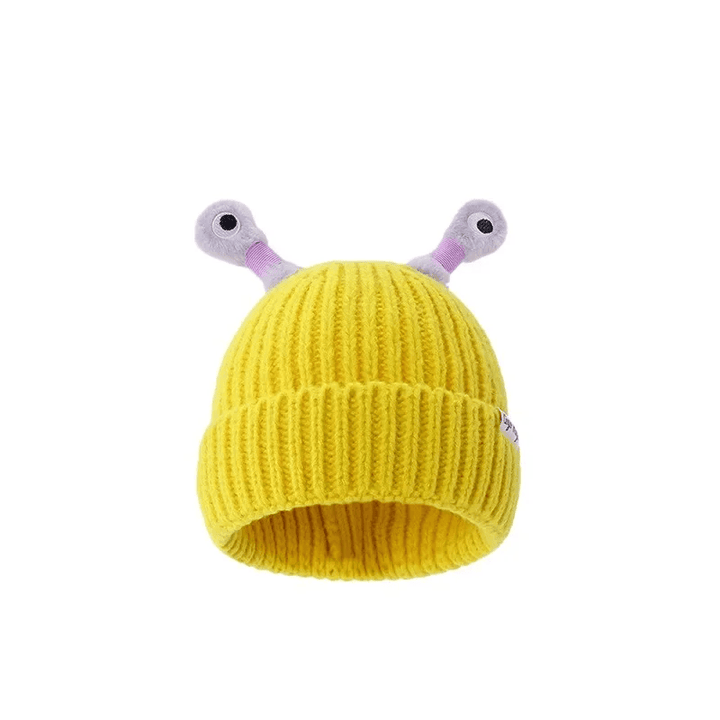 This is a discount for you : Cute Cartoon Quirky Light-emitting Tentacle Knitted Hat Parent-child Models Warm Wool Cap Eyes Light-emitting Beanie Monster Hat