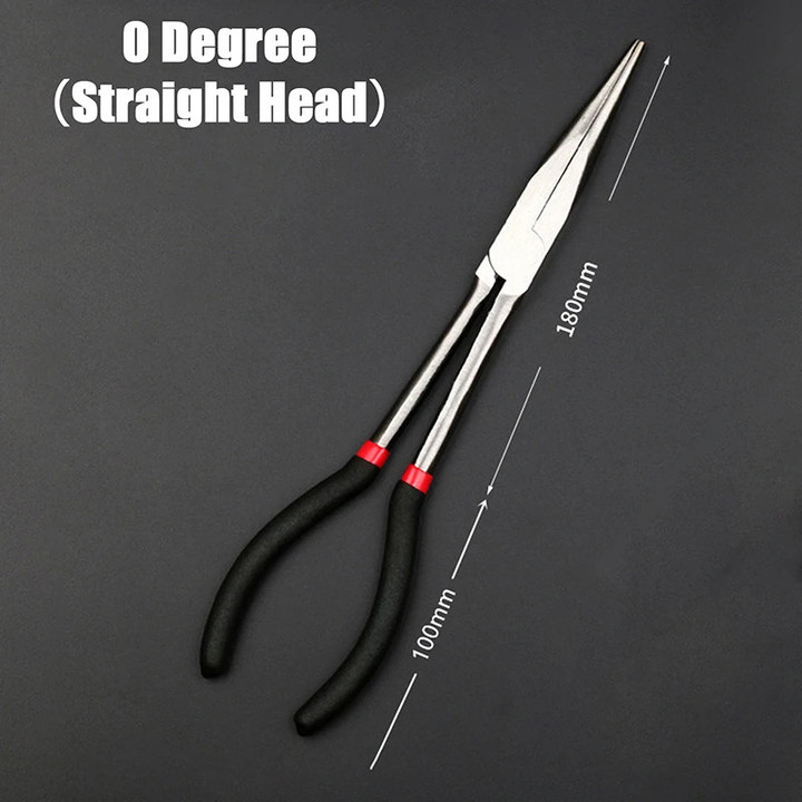 THIS IS A DISCOUNT FOR YOU - Multifunctional Long Handle Reach Circle Nose Pliers Plug Puller Steel Auto Repair ToolsJewelry Pliers Tool DIY Equipment Plier