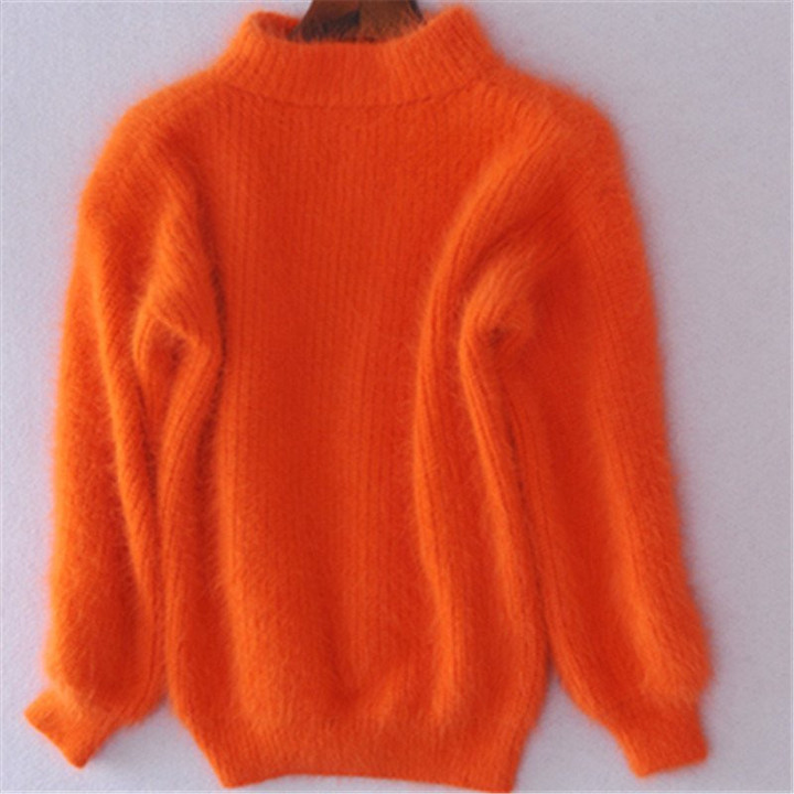THIS IS A DISCOUNT FOR YOU - 2024 Loose Solid Color Knit Sweater - Vintage Angora Sweater