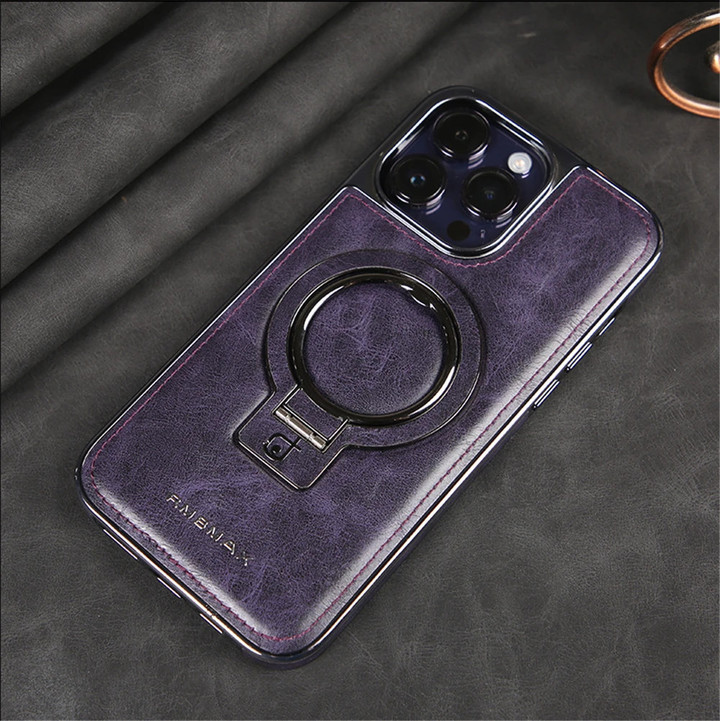 This is a discount for you : Luxury Leather Invisible Stand iPhone Case