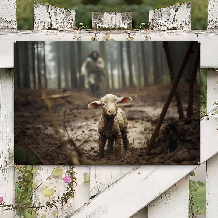 This is a discount for you : Jesus Running After a Lost Lamb, Jesus Lamb of God, Wall Art Canvas