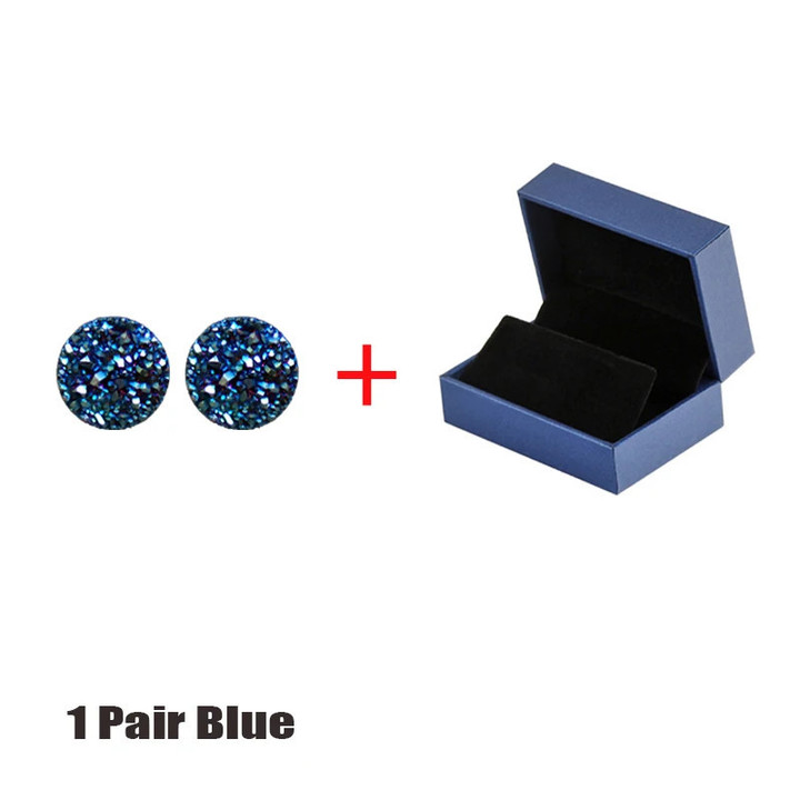 THIS IS A DISCOUNT FOR YOU - 10mm Crystal Stone Earring No Ear Hole Ear Nails With Box