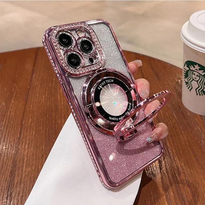 THIS IS A DISCOUNT FOR YOU - Glitter Diamond Magnetic Ring Holder Case for iPhone