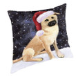 Snow Christmas Holiday Chinook Dog Wearing Santa Hat CL18113323MDP Handmade Pillowcase