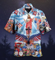 God Bless American Merry Christmas Hawaii Shirt