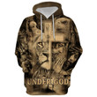 One Nation Under God - The Cross Lion Of Judah Hoodie - Men & Women Christian Hoodie - 3D Printed Hoodie
