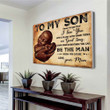 Family Canvas To Son From Mom Never Forget That I Love You Life Is Filled With Hard Times And Good Times Horizontal Canvas Dhg 609 | PB Canvas