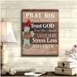 Pray Big Cross And Cardinal Canvas Wall Art Decor Dhg 2039 | PB Canvas