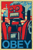 Robot Obey Propaganda Canvas Canvas Print | PB Canvas