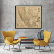 Map Of Mexico 1847 Map Of Mexico Old World Restoration Hardware Style Canvas Canvas Canvas Print | PB Canvas