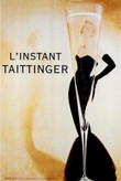 Linstant Taittinger Grace Kelly Champagne Glass Vintage Advertisement Canvas Canvas Print | PB Canvas
