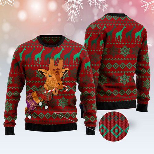 Giraffe Winter Ugly Christmas Sweater - Christmas Unisex Crewneck Sweater