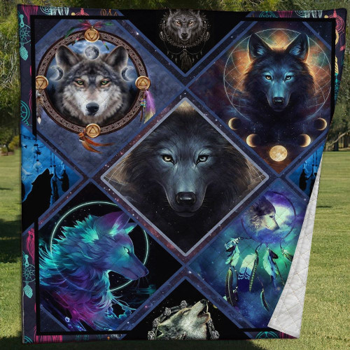 Wolf And Dreamcatcher Cl2100617mdq Quilt Blanket