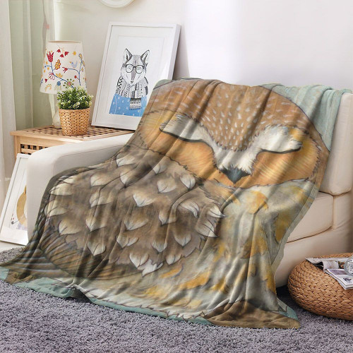 Owl Art Warm And Cozy Fleece Blanket, Owl Baby Fleece Blanket, Owl Cute Plush Fleece Blanket, Owl Fleece Blanket, Gifts for Owl