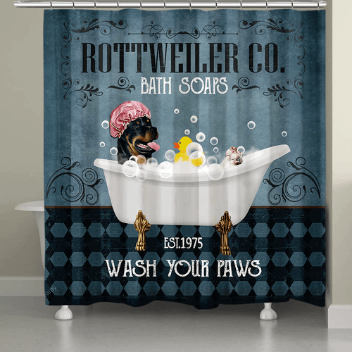 Rottweiler Dog Shower Curtain