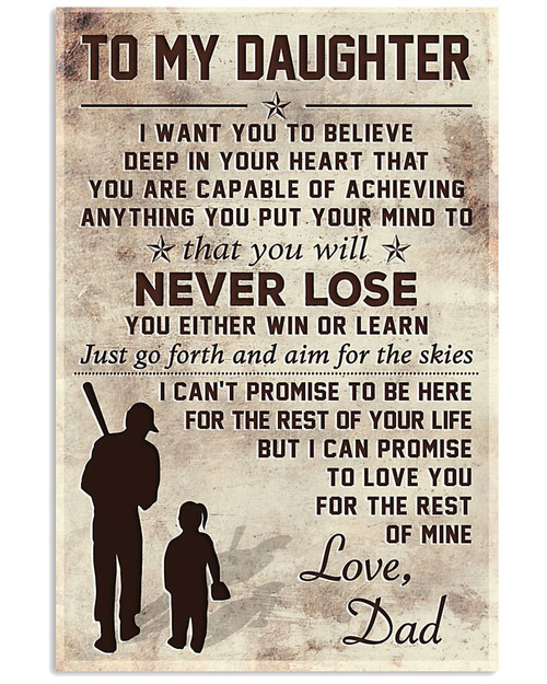 Softball To My Daughter Canvas Limited Edition Canvas Print | PB Canvas