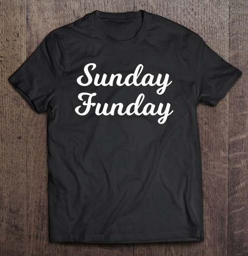 Sunday Funday - Women's Football, Cursive White Lette T-shirt