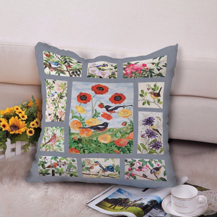 Flower And Bird DV1706002P Handmade Pillowcase