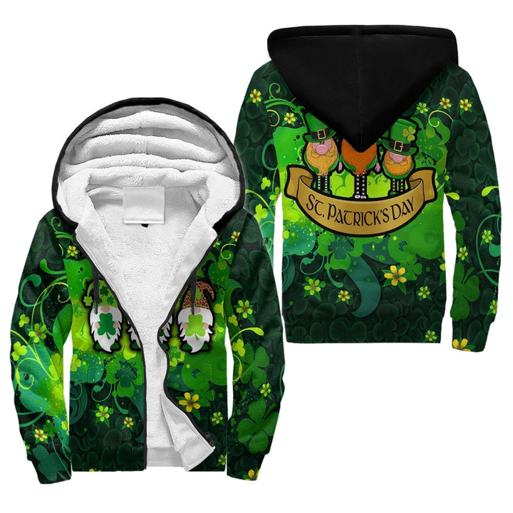 Irish Saint Patrick Day Fleece Zip Hoodie | For Men And Women | HC1187