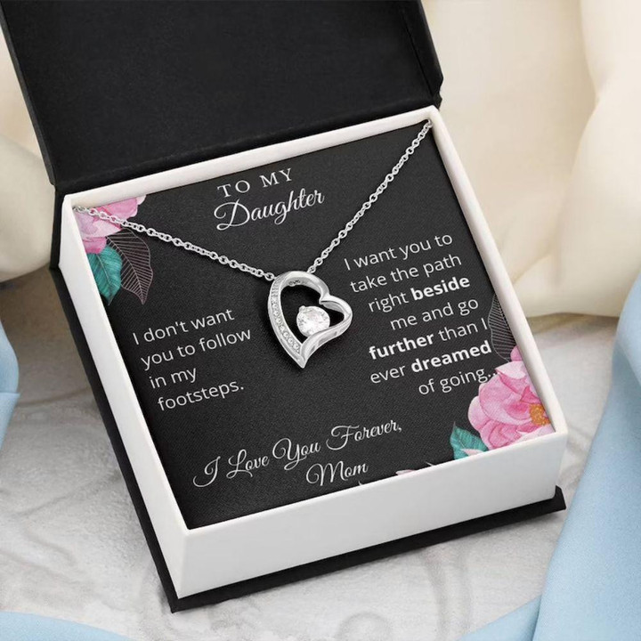 Gift For Daughter From Mom Daughter Christmas Gift - Daughter Forever Love Necklace 0921
