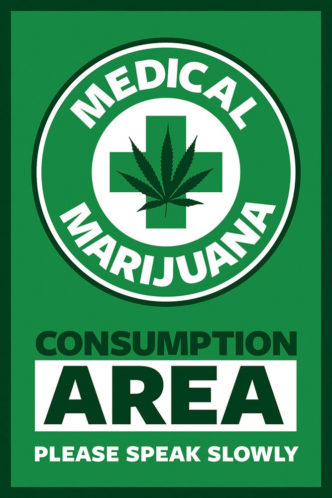 Medical Marijuana Consumption Area Funny Canvas Canvas Print | PB Canvas