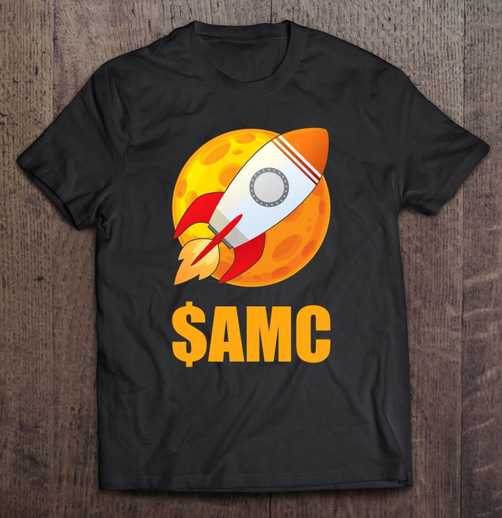$amc Funny Stocks Rocket Stonk Trading Man's Novelty Unisex T-shirt