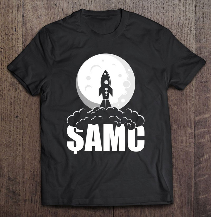 $amc Funny Stocks Rocket Stonk Trading Man's Novelty T-shirt