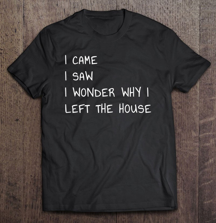 i-came-i-saw-i-wonder-why-i-left-the-house-t-shirt