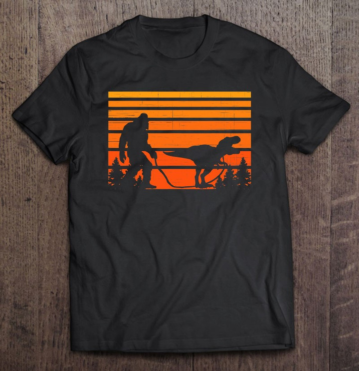 bigfoot-sasquatch-walking-t-rex-dinosaur-lover-gift-t-shirt