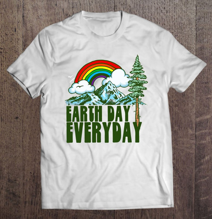 earth-day-every-day-vintage-rainbow-nature-outdoor-retro-t-shirt