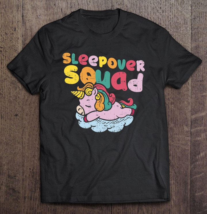 sleepover-squad-shirt-rainbow-unicorn-pajama-slumber-party-t-shirt