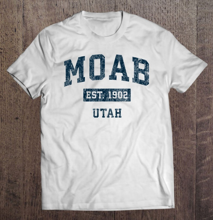moab-utah-ut-vintage-sports-design-navy-print-t-shirt