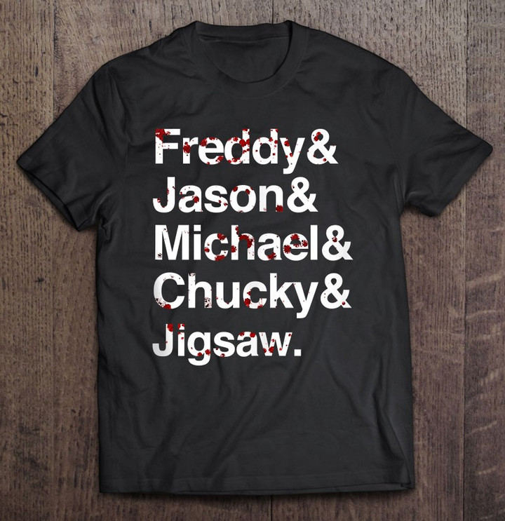 freddy-jason-michael-horror-film-character-list-t-shirt