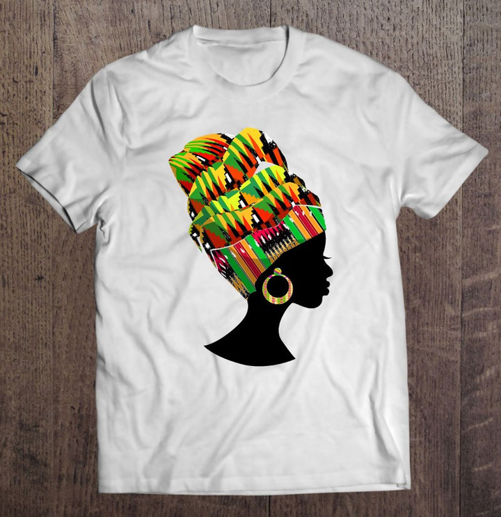 funny-kente-cloth-head-wrap-gift-for-african-american-women-t-shirt