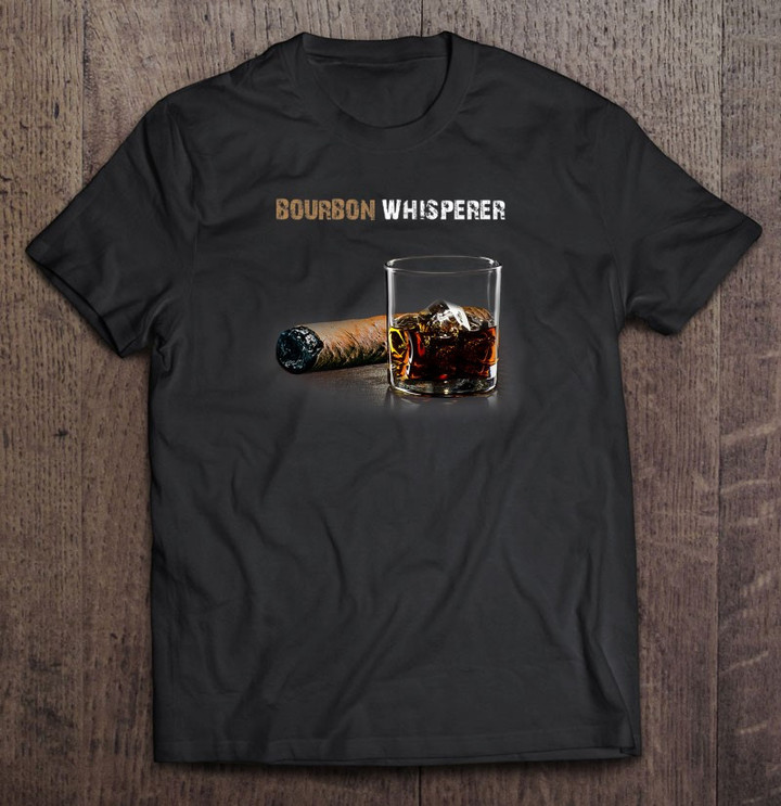 funny-bourbon-gifts-with-sayings-bourbon-whisperer-t-shirt