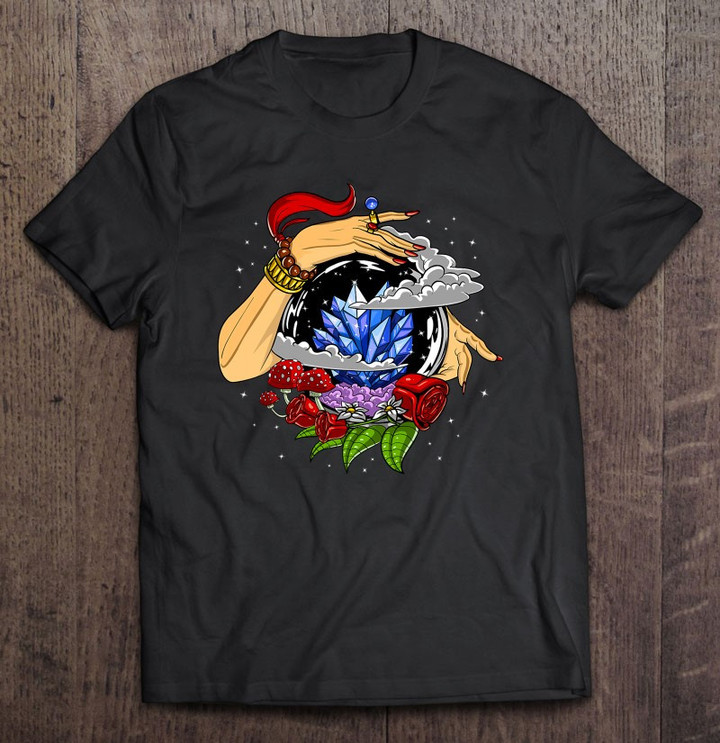 fortune-teller-crystal-ball-witch-spiritual-psychic-flowers-t-shirt