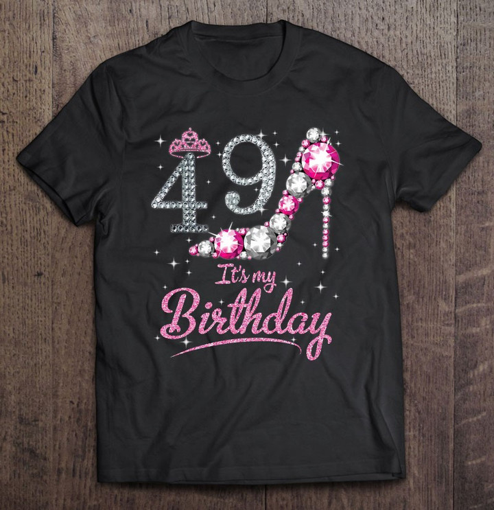 queen-49-years-old-its-my-birthday-vintage-retro-girl-t-shirt
