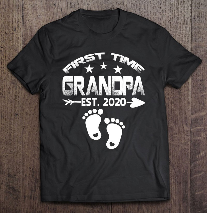 first-time-grandpa-2020-new-grandfather-to-be-gift-baby-t-shirt