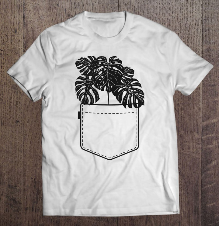 funny-plant-gifts-for-women-monstera-pocket-plant-mama-t-shirt