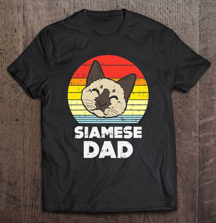siamese-cat-dad-sunset-retro-pet-lover-owner-daddy-men-gift-t-shirt