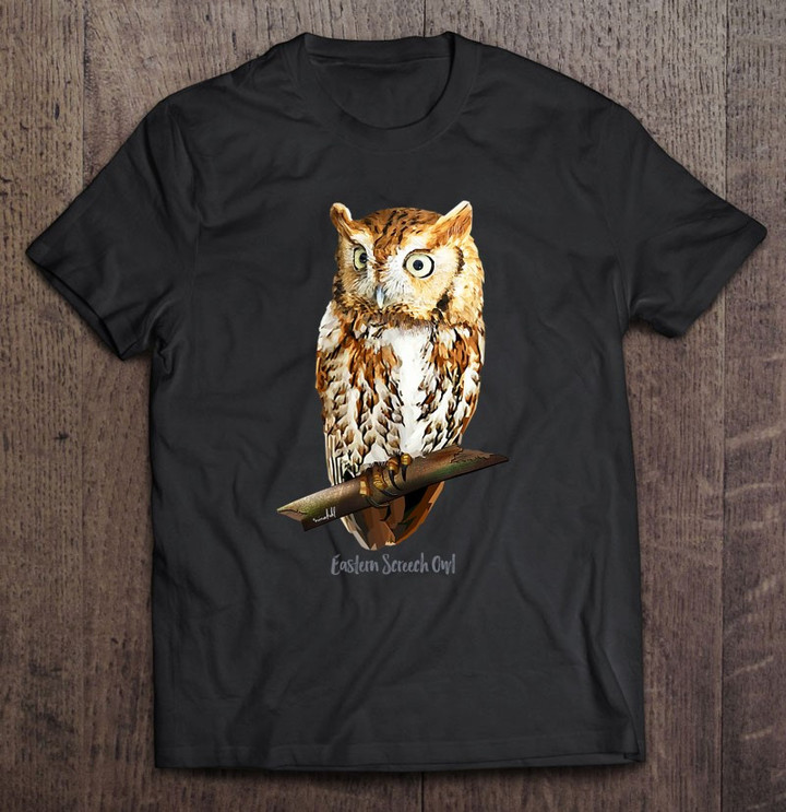 screech-owl-graphic-birder-shirt-wildlife-bird-watching-t-shirt
